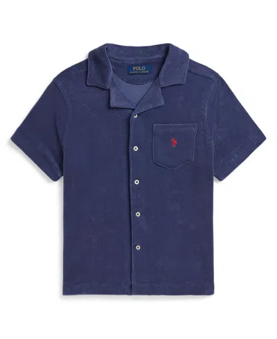 Polo Ralph Lauren Kids' Boys 8-20 Terry Camp Shirt In Blue