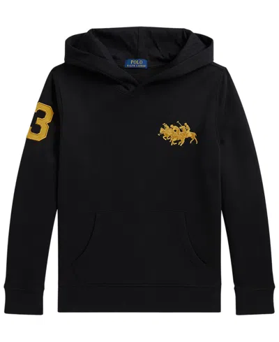 Polo Ralph Lauren Kids' Boys' 8-20 Triple-pony Fleece Hoodie In Black
