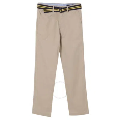 Polo Ralph Lauren Kids'  Boys Chino Straight-leg Cotton Pants In Brown