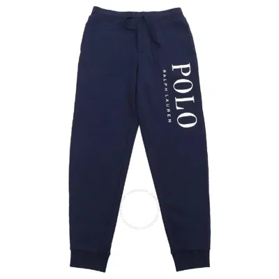 Polo Ralph Lauren Boys Drawstring Logo-printed Sweatpants In Blue