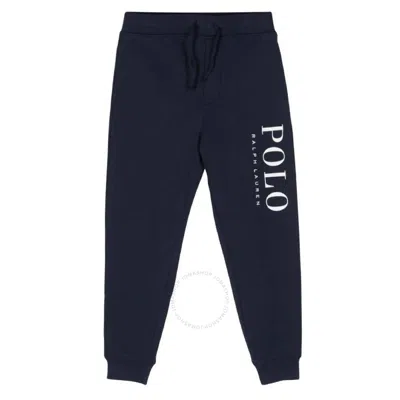 Polo Ralph Lauren Boys Embroidered Logo Drawstring Trackpants In Blue