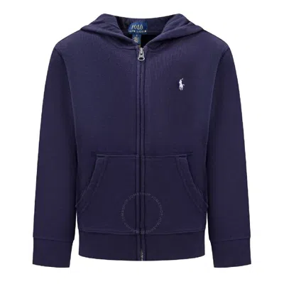 Polo Ralph Lauren Boys Embroidered Logo Long Sleeve Sweatshirt In Blue