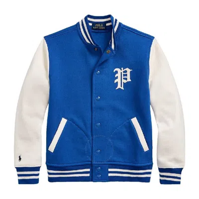 Polo Ralph Lauren Boys Embroidered Pony Long Sleeve Jacket In Blue