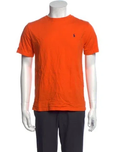 Pre-owned Polo Ralph Lauren Kids'  Boys' Embroidered Short Sleeve Shirt In Orange