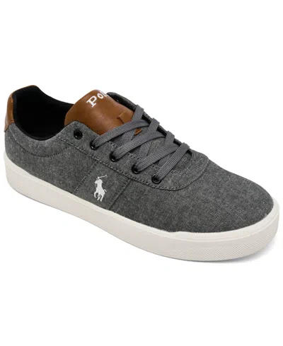 Polo Ralph Lauren Kids' Boys Frazier Casual Sneakers From Finish Line In Dark Gray,brown
