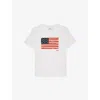 Polo Ralph Lauren Kids' Flag Cotton Jersey Tee In White