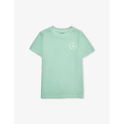 Polo Ralph Lauren Kids' Boys' Logo-print Short-sleeve Cotton-jersey T-shirt In Green