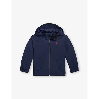 Polo Ralph Lauren Kids' Boys' Hooded P-layer Shell Windbreaker Jacket Navy