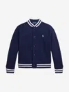 Polo Ralph Lauren Fleece Baseball Jacket In Blue