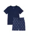 Polo Ralph Lauren Boys' Jersey Tee & Shorts Pajama Set - Little Kid In Newport