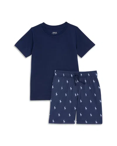 Polo Ralph Lauren Boys' Jersey Tee & Shorts Pajama Set - Little Kid In Newport