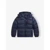 Polo Ralph Lauren Kids' Water Resistant 650 Fill Power Down Puffer Jacket With Removable Hood In Blue
