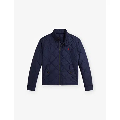 POLO RALPH LAUREN NEWPORT NAVY BOYS' LOGO-EMBROIDERED QUILTED SHELL WINDBREAKER JACKET