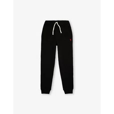 POLO RALPH LAUREN BOYS' LOGO-EMBROIDERED STRAIGHT-LEG COTTON-BLEND JOGGING BOTTOM