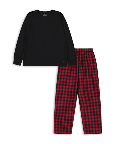 Polo Ralph Lauren Boys' Long Sleeved Tee & Woven Pajama Pants Set - Big Kid In Multi