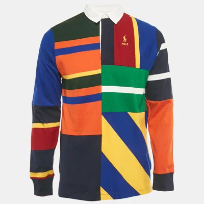 Pre-owned Polo Ralph Lauren Boys Multicolor Printed Jersey Polo T-shirt Xl/18-20yrs