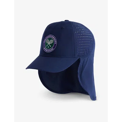 Polo Ralph Lauren Boys Navy Kids X Wimbledon Boys' Brand-patch Neck-cover Shell Baseball Cap In Blue
