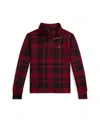 Polo Ralph Lauren Boys Plaid Cotton Interlock Pullover In Red