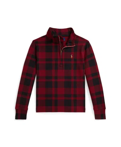 Polo Ralph Lauren Babies' Boys Plaid Cotton Interlock Pullover In Red