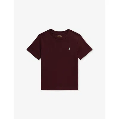 Polo Ralph Lauren Kids' Boys' Polo Pony Crewneck Cotton-jersey T-shirt Rich Ruby/c8154