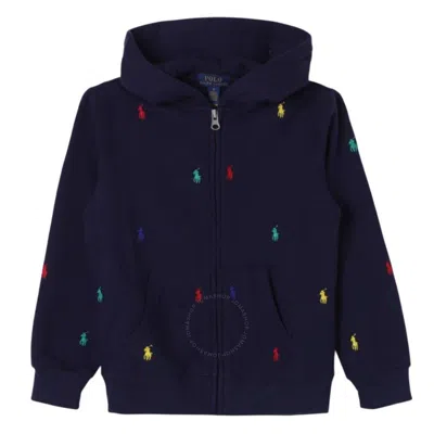 Polo Ralph Lauren Kids' Polo Pony-motif Hoodie In Blue