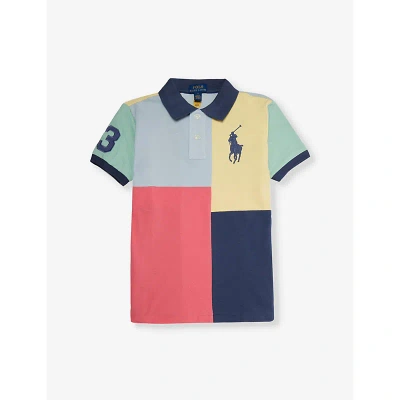 Polo Ralph Lauren Boys Pred Mult Kids Boys' Logo-embroidered Cotton-piqué Polo Shirt