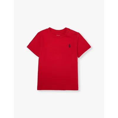 POLO RALPH LAUREN BOYS' LOGO-EMBROIDERED COTTON-JERSEY T-SHIR