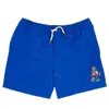 Polo Ralph Lauren Boys Signature Bear Motif Swim Shorts In Blue