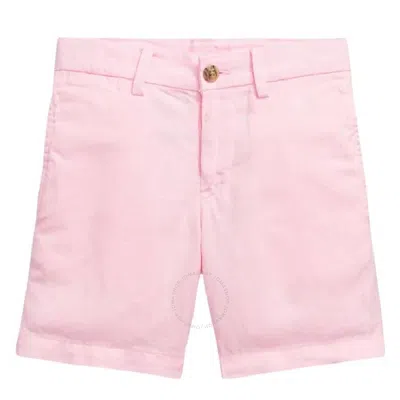 Polo Ralph Lauren Boys Signature Pony Straight-leg Shorts In Pink