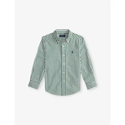POLO RALPH LAUREN MULTI BOYS' STRIPED LONG-SLEEVED COTTON SHIRT