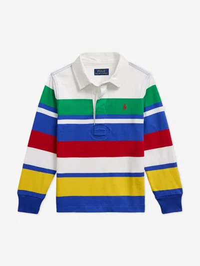 POLO RALPH LAUREN RALPH LAUREN BOYS STRIPED RUGBY SHIRT