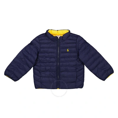 Polo Ralph Lauren Boys Terra Reversible Puffer Jacket In Blue