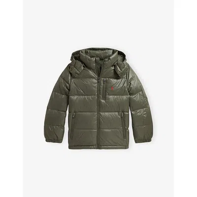 Polo Ralph Lauren Kids' Boys' The Gorham Glossed Down Jacket Cruise Olive In Green