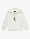 Polo Ralph Lauren Boys White Kids Boys' Logo-print Cotton-blend Hoody In White