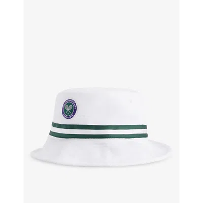 Polo Ralph Lauren Boys White Mu Kids X Wimbledon Boys' Cotton-blend Terry Towelling Bucket Hat