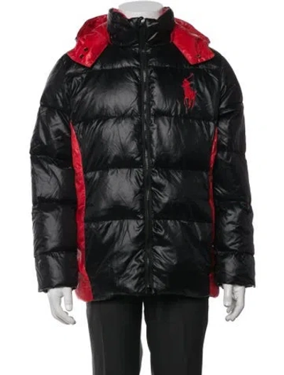 Pre-owned Polo Ralph Lauren Kids' Boys' Zip-up Puffer Jacket In Black