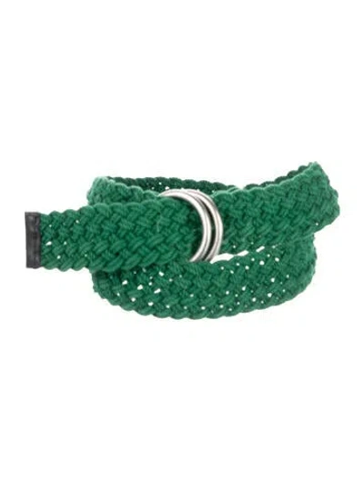 Pre-owned Polo Ralph Lauren Braided Accents Belt In Green