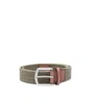 Polo Ralph Lauren Mens Braided Engraved-buckle Woven-blend Belt Canopy Olive In Multicolor
