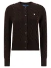 Polo Ralph Lauren Braided Cardigan Sweaters And Cardigans Brown In Brown