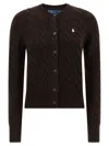 Polo Ralph Lauren Braided Cardigan Sweaters And Cardigans Brown In Brown