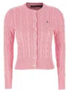 Polo Ralph Lauren Pink Polo Pony Round Neck Cardigan