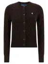Polo Ralph Lauren Braided Cardigan Sweaters And Cardigans Brown In Brown