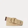Polo Ralph Lauren Braided Cotton Belt In Coastal Beige