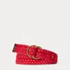 Polo Ralph Lauren Braided Cotton Belt In Regatta Red