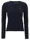 Polo Ralph Lauren Braided Cotton Sweater Sweaters And Cardigans Blue In Blue