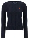 Polo Ralph Lauren Braided Cotton Sweater Sweaters And Cardigans Blue In Blue