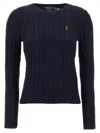 Polo Ralph Lauren Braided Cotton Sweater Sweaters And Cardigans Blue In Blue
