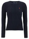 Polo Ralph Lauren Braided Cotton Sweater Sweaters And Cardigans Blue In Blue