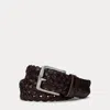 Polo Ralph Lauren Kids' Braided Leather Belt In Brown