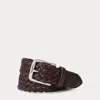 Polo Ralph Lauren Braided Belt In Dark Brown